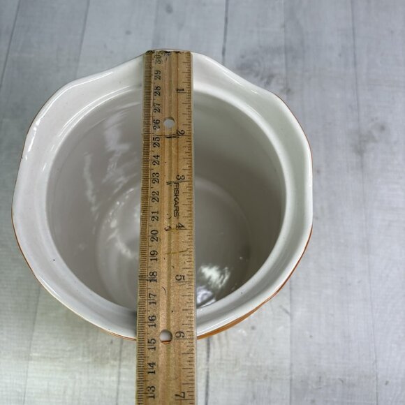 Salute TUSCAN FRUIT Pears Grapes Embossed Dots Ceramic Lidded 9" Large Canister - Picture 11 of 16